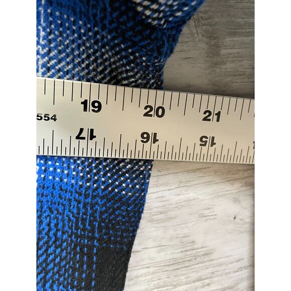 American Eagle Flannel Shirt Mens Small Blue Black Plaid Cotton Button Up - Picture 7 of 12